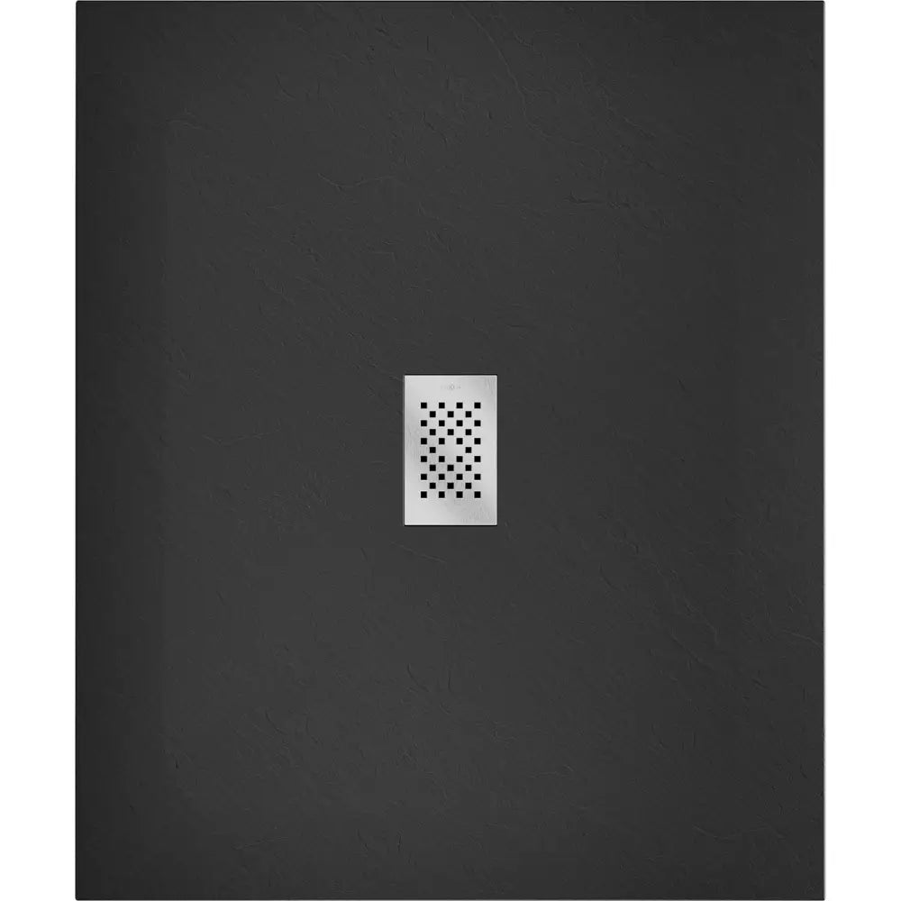 Mexen Hugo Rektangulær Smc Dusjbunn 110x100 Cm Svart med Inox Frontpanel - 42701011-x