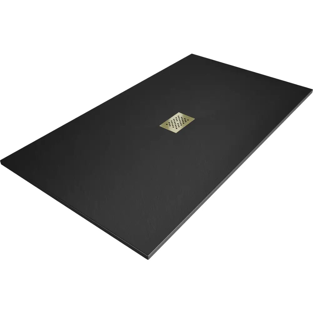 Mexen Hugo Rektangulær Smc-dusjbunn 150x100 Cm Svart med Gulldeksel - 42701015-g
