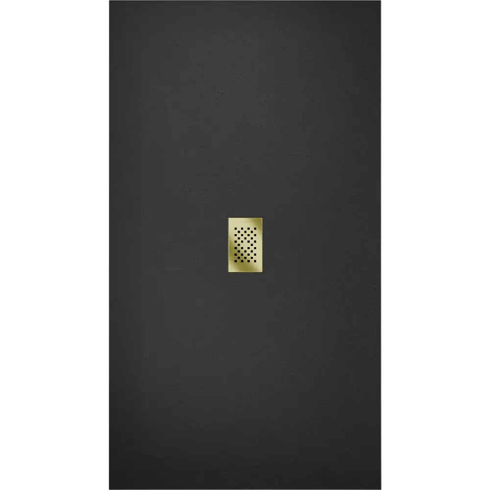Mexen Hugo Rektangulær Smc-dusjbunn 150x100 Cm Svart med Gulldeksel - 42701015-g