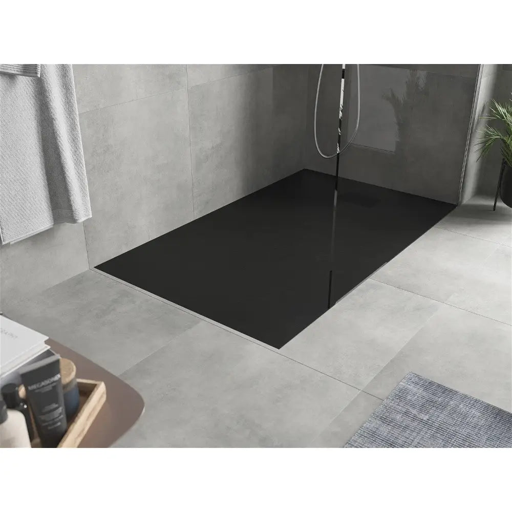 Mexen Hugo Rektangulær Smc Dusjbunn 150x70 Cm Svart med Svart Deksel - 42707015-b