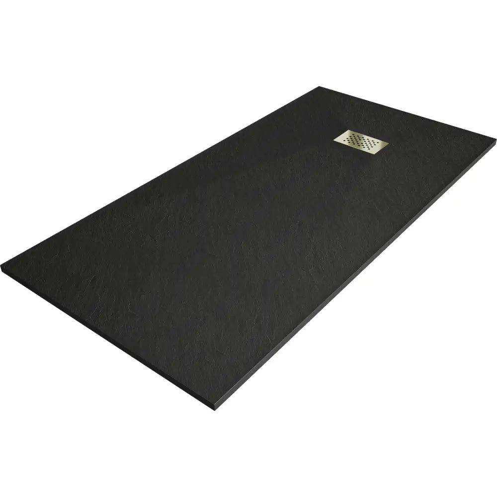 Mexen Hugo Rektangulær Smc Dusjbunn 180x90 Cm Svart med Gulldeksel - 42709018-g