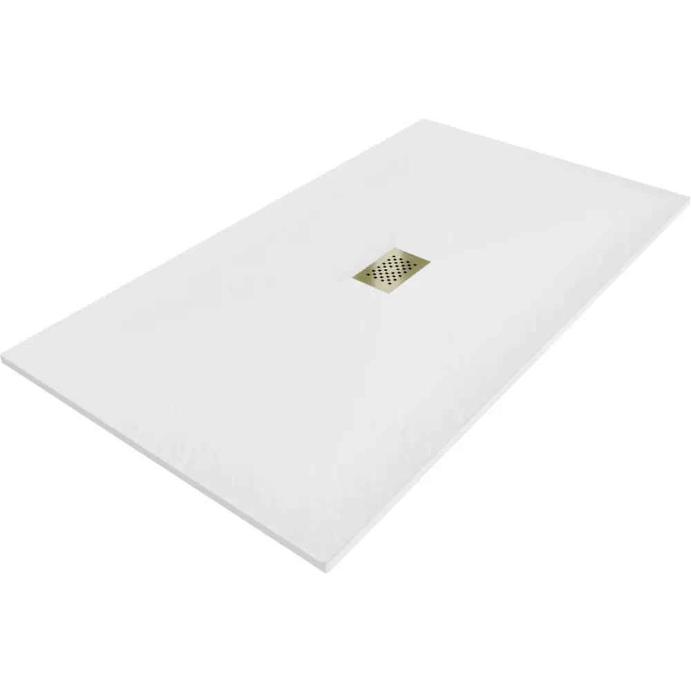 Mexen Hugo Rektangulær Smc-dusjbunn 200x100 Cm Hvit med Gull Deksel - 42101020-g
