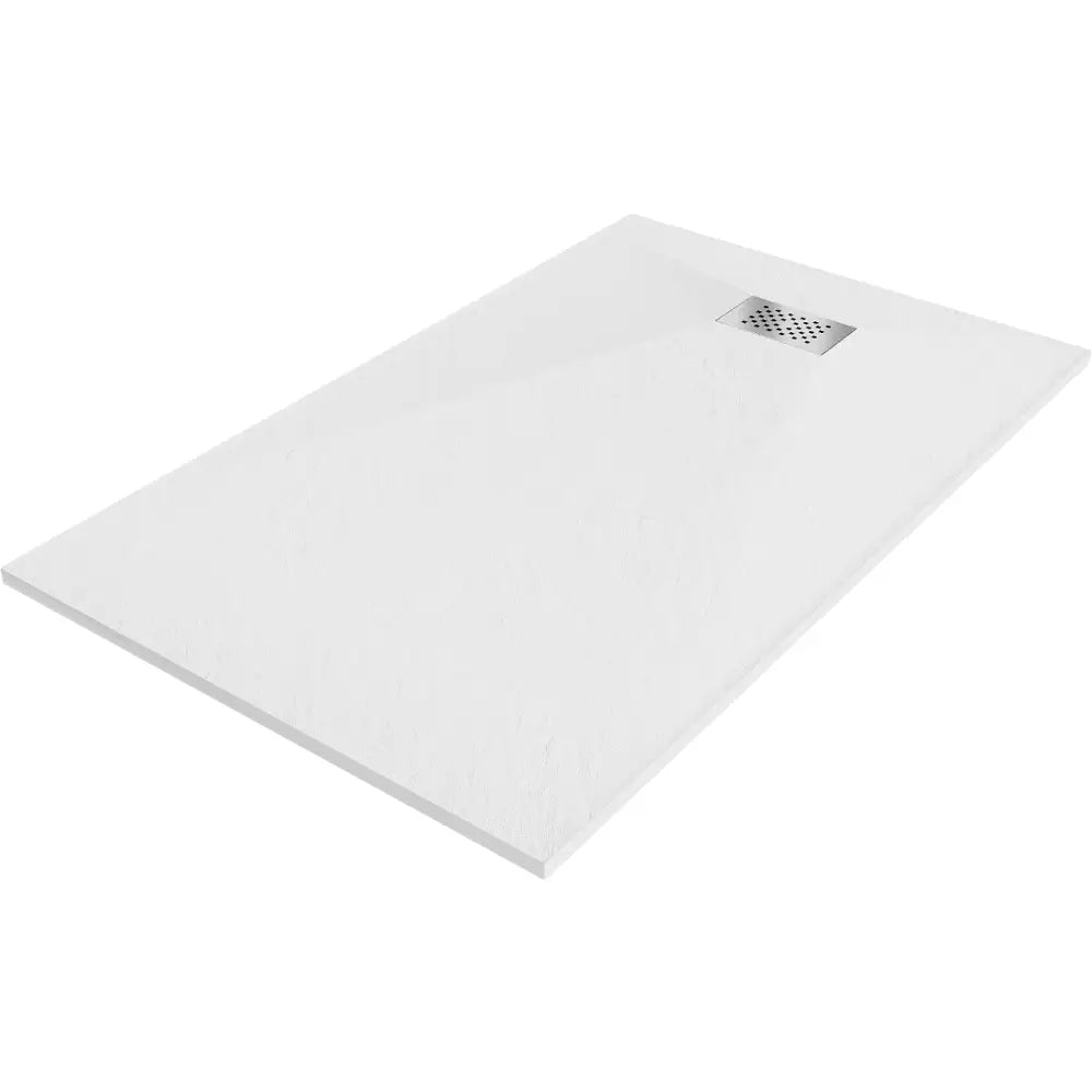Mexen Hugo Rektangulært Dusjbrett Smc 140x90 Cm Hvitt Deksel i Rustfritt Stål - 42109014-x