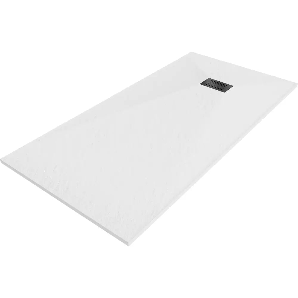 Mexen Hugo Rektangulært Dusjkabinett Smc 180x80 Cm Hvit med Svart Deksel - 42108018-b