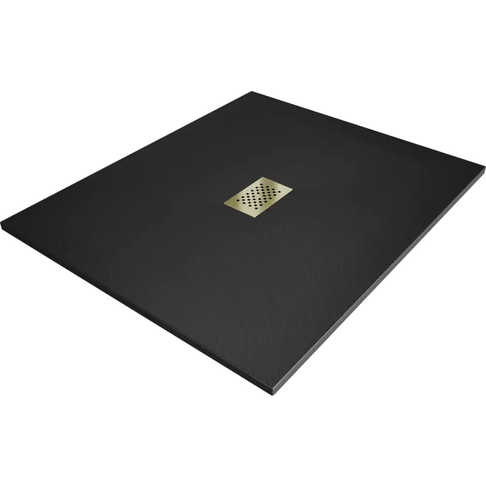 Mexen Hugo Rektangulært Smc Dusjbrett 110x100 Cm Svart med Gull Deksel - 42701011-g