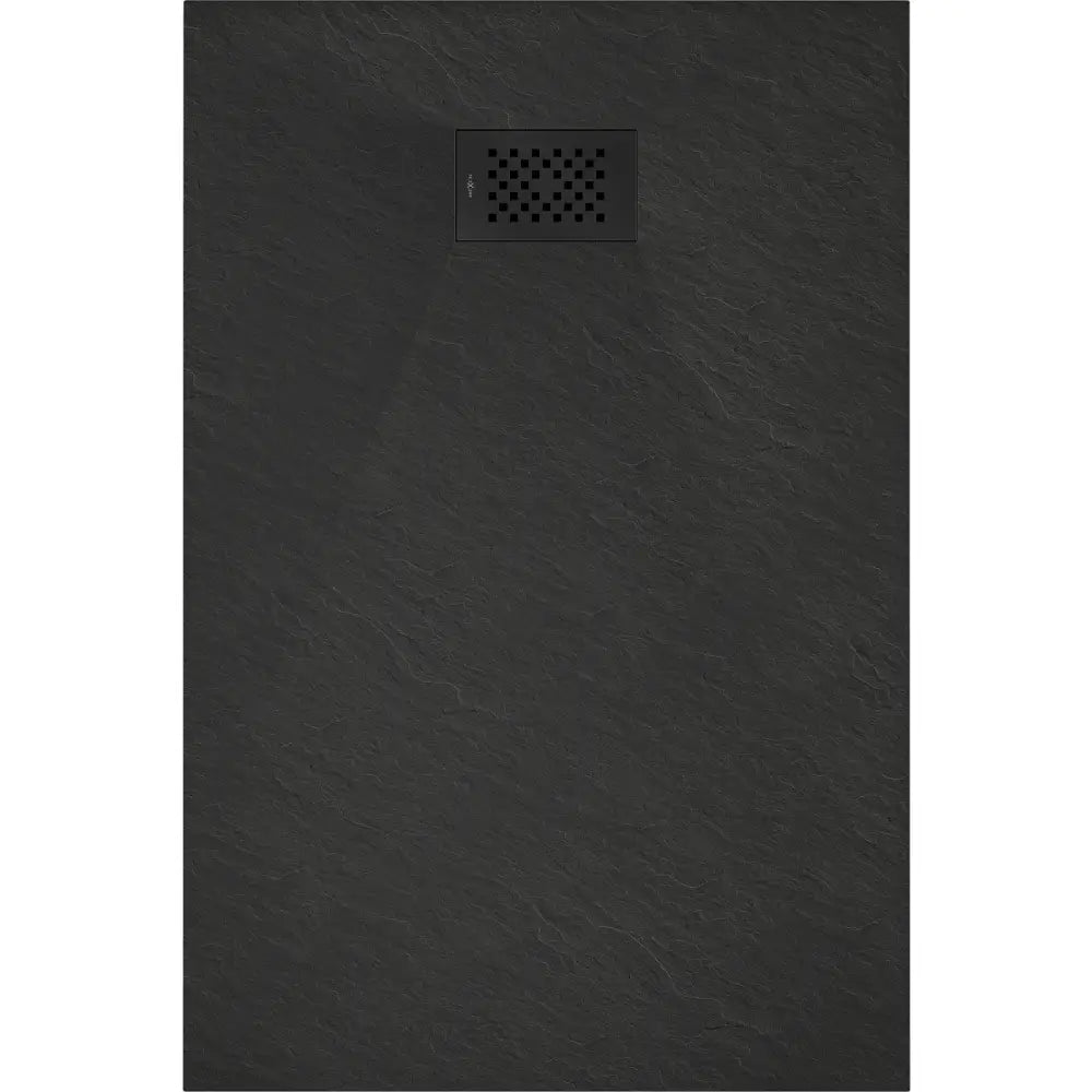 Mexen Hugo Rektangulært Smc-dusjbrett 130x80 Cm Svart med Svart Deksel - 42708013-b