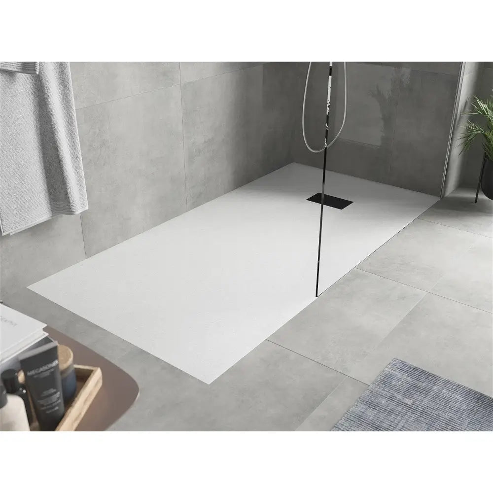 Mexen Hugo Rektangulært Smc-dusjbrett 170x80 Cm Hvitt med Svart Deksel - 42108017-b