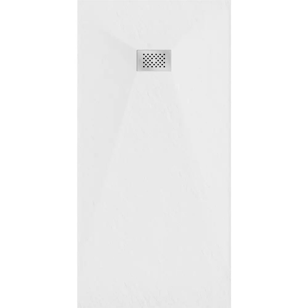 Mexen Hugo Rektangulært Smc-dusjbrett 170x90 Cm Hvitt med Inox Frontpanel - 42109017-x