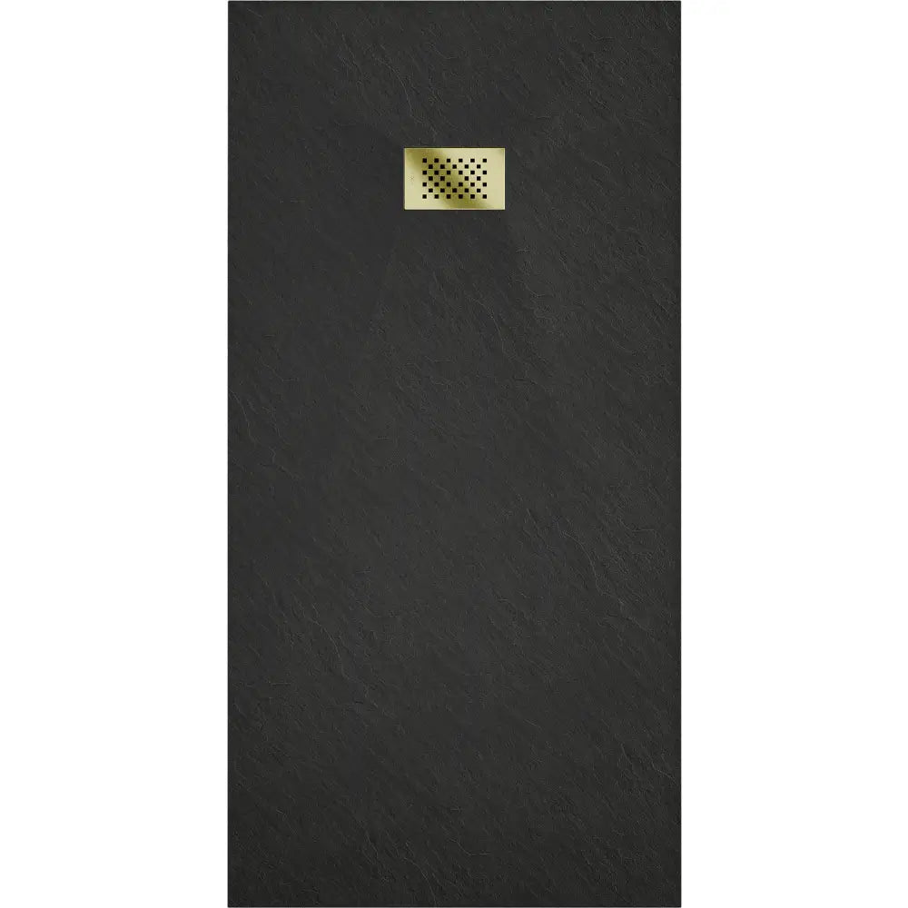 Mexen Hugo Rektangulært Smc-dusjbrett 170x90 Cm Svart med Gulldeksel - 42709017-g