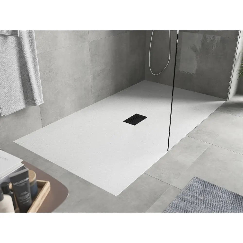Mexen Hugo Rektangulært Smc-dusjkabinett 200x100 Cm Hvit med Sort Deksel - 42101020-b