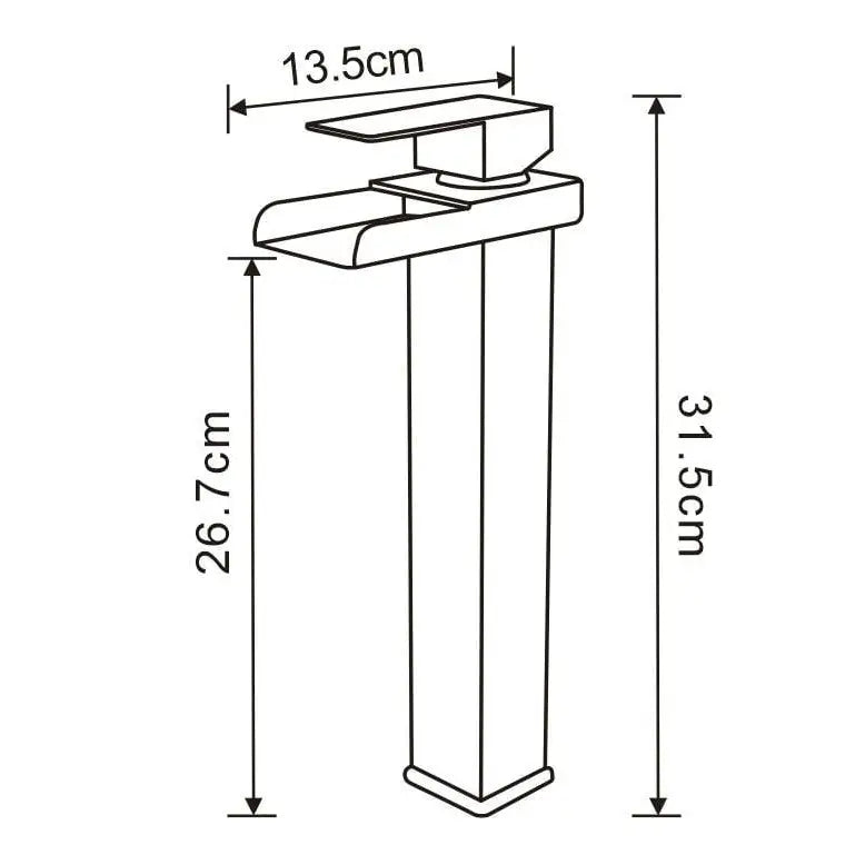 Mexen Hydra Høy Servantbatteri Svart - 744910