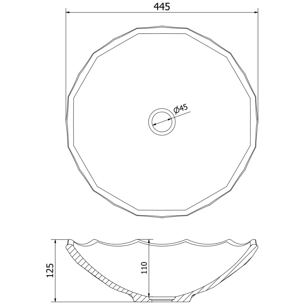 Mexen Inga Glasservant til Benkeplate 44x44 Cm Gjennomsiktig