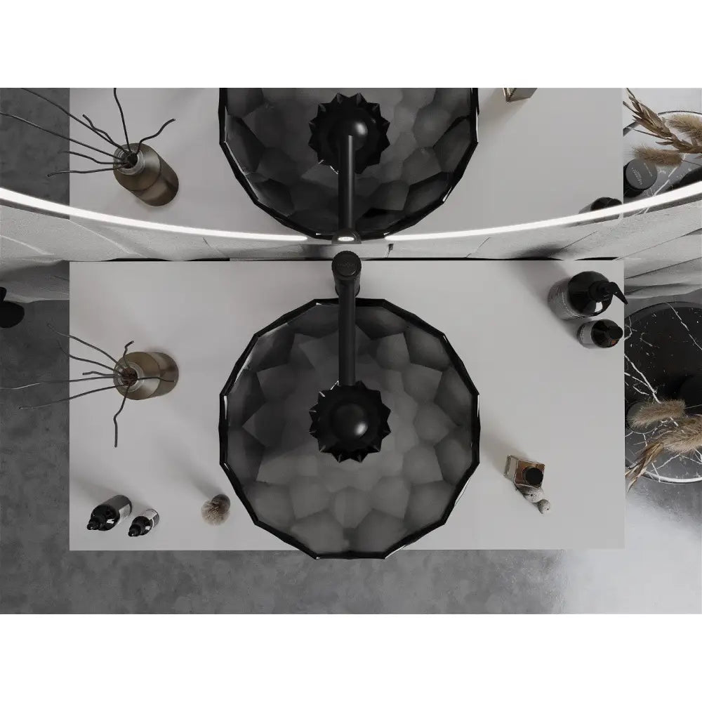 Mexen Inga Glasservant til Benkeplate 44x44 Cm Svart