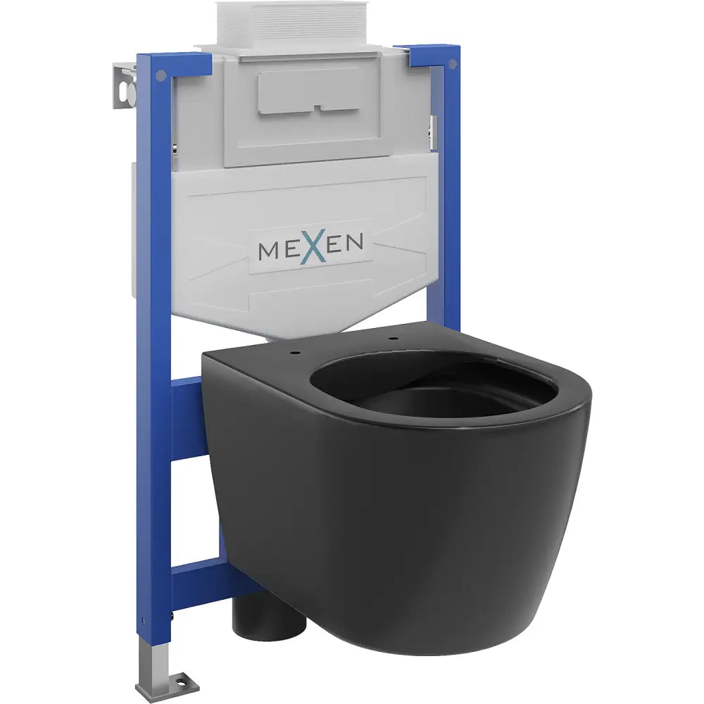 Mexen Innbyggingssett for Wc Fenix Xs-u Stativ med Carmen Toalettskål Matt Svart - 6853388xx