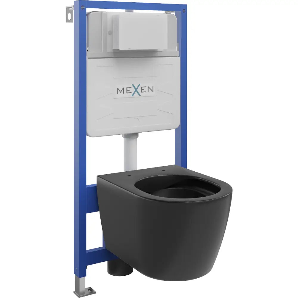 Mexen Innbyggingssett for Wc Ramme Fenix Slim med Wc-skål Carmen Matt Svart - 6103388xx