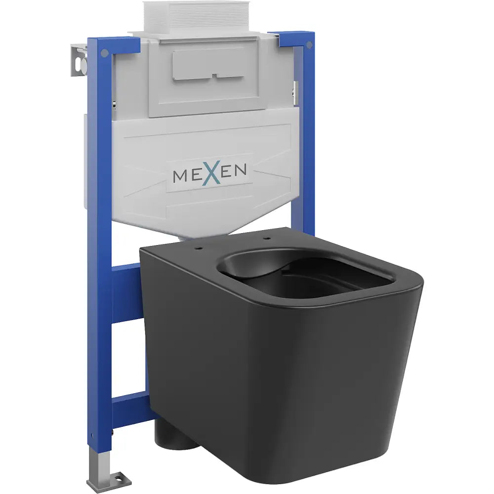 Mexen Innebygd Toalettsett Fenix Xs-u med Teo Toalettskål Matt Svart - 6853385xx