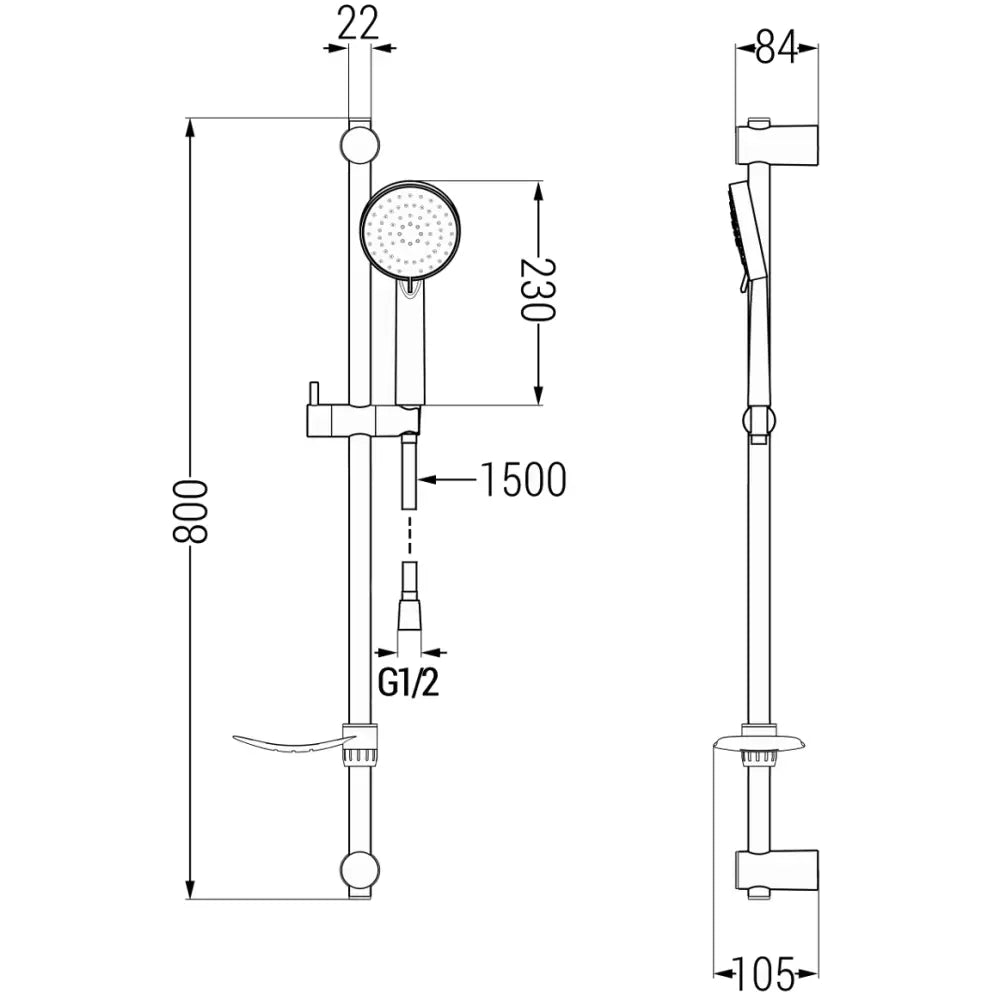 Mexen Kama Df75 Badekarsett Krom - 72513df75