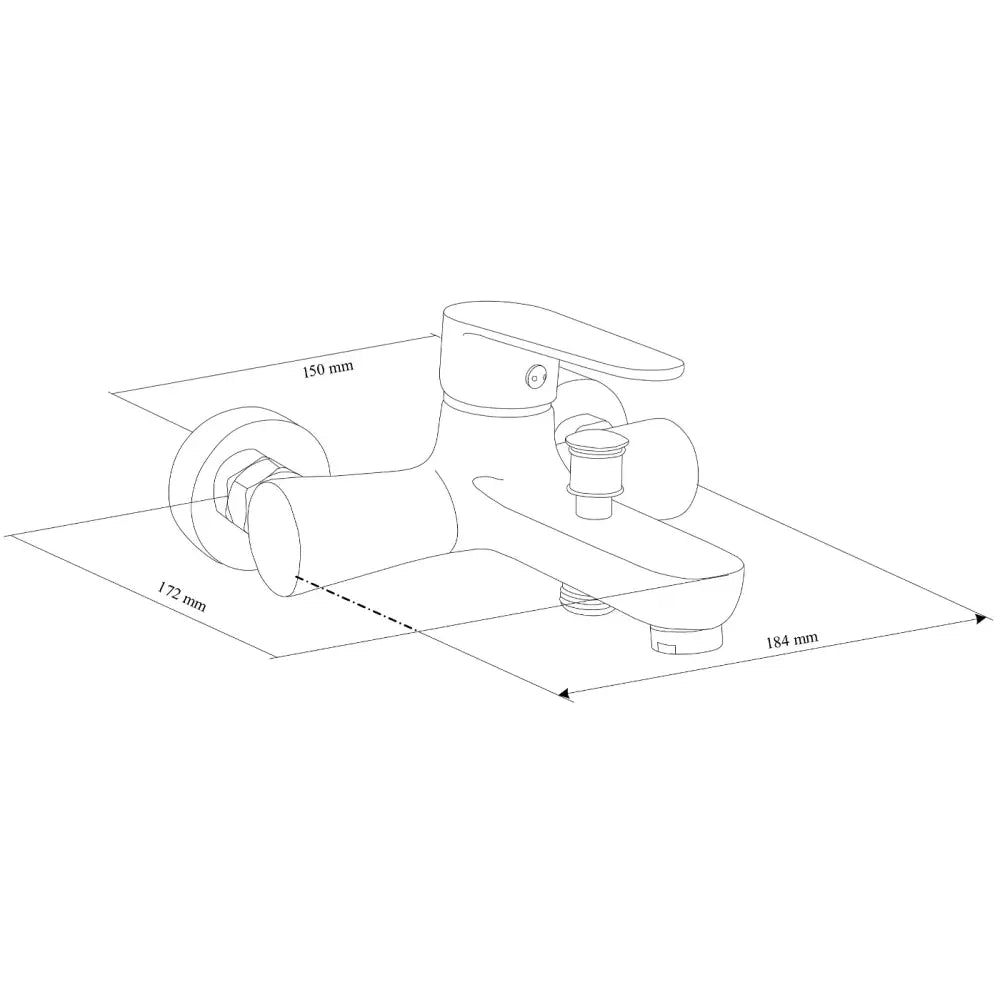 Mexen Kama Ds05 Badekarsett Krom - 72503ds05