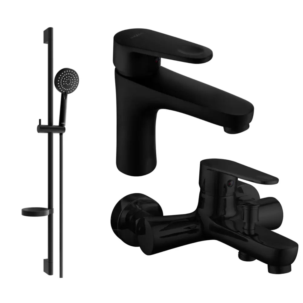 Mexen Kama Ds75 Badekarpakke Svart - 72503ds75