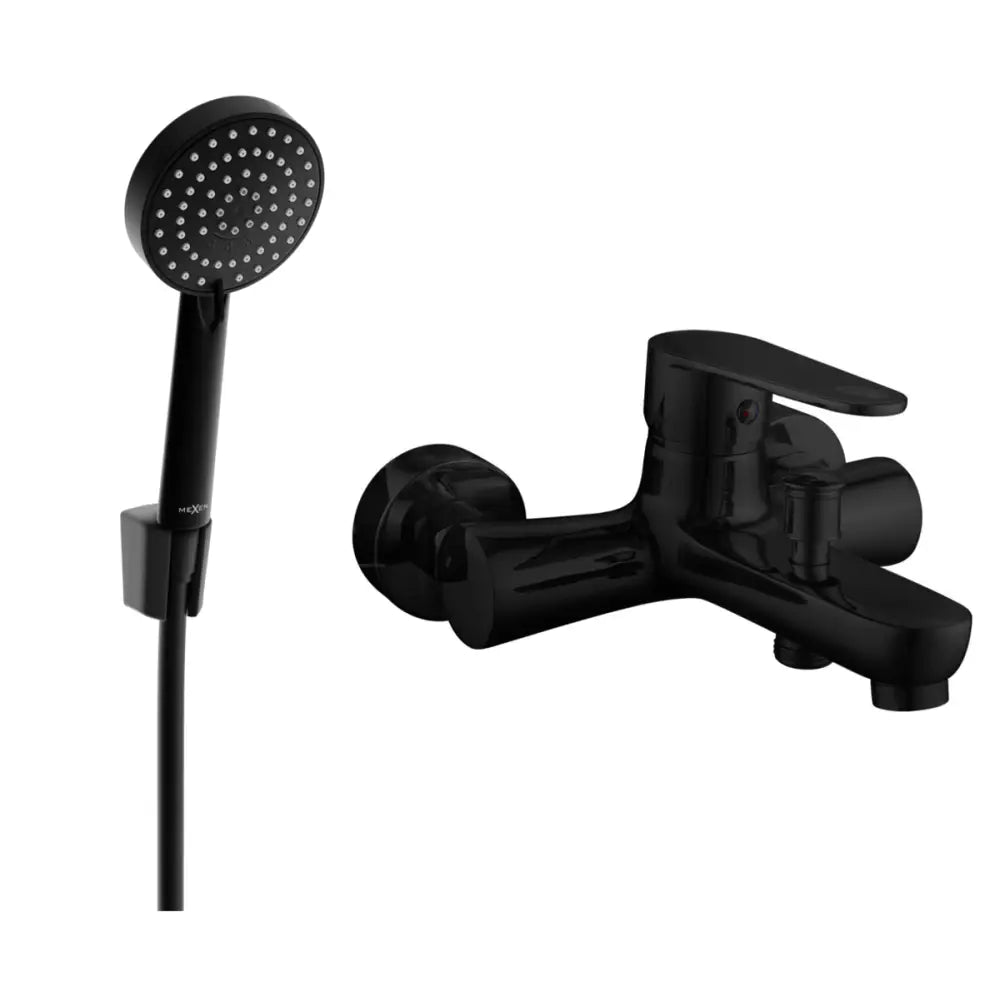 Mexen Kama R75 Badekarkran med Dusjsett Svart - 7253r75