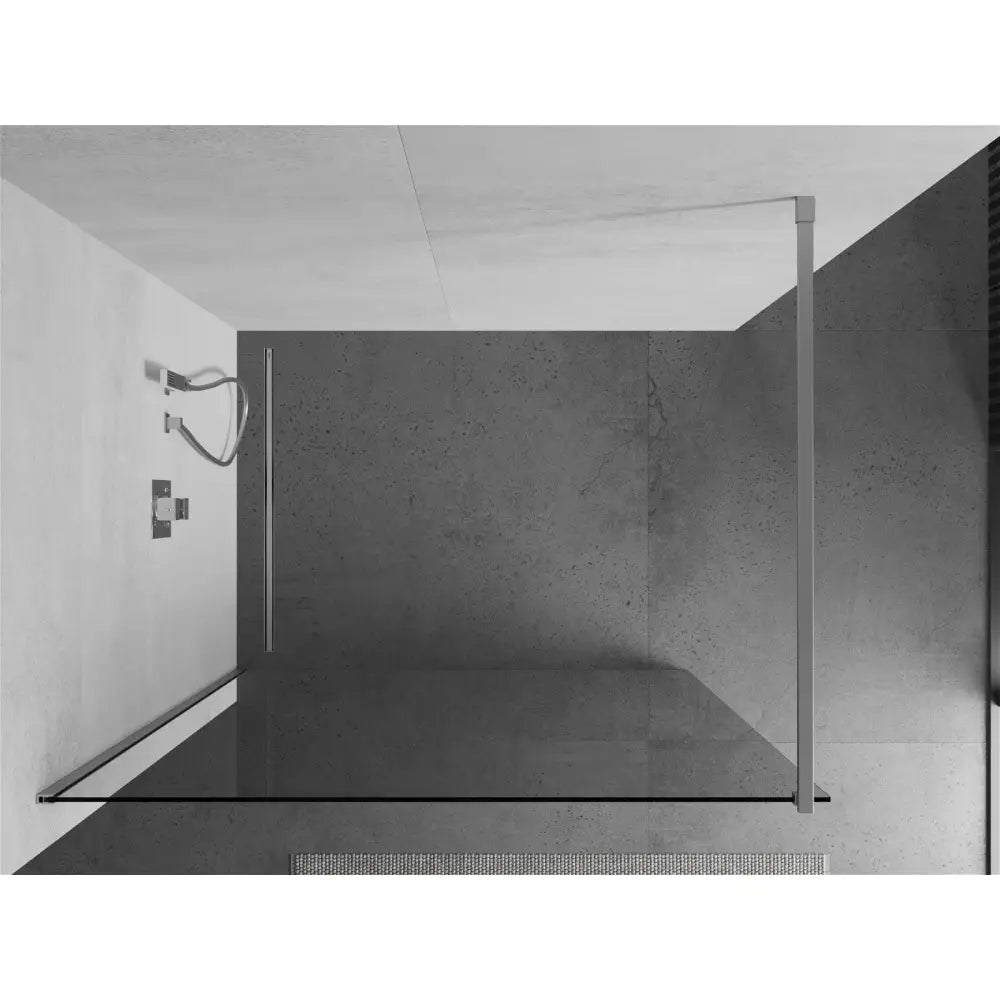 Dusjvegg 60x200 Cm Gjennomsiktig 8 Mm Krom