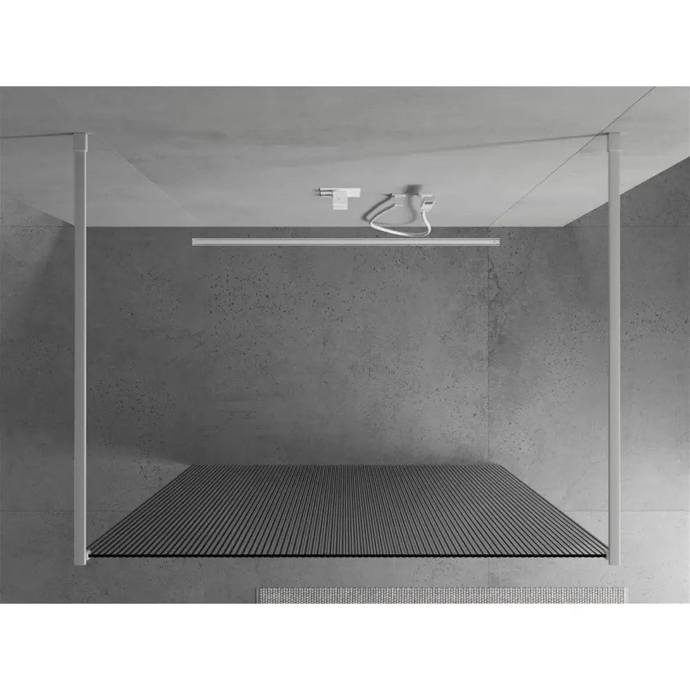 Dusjvegg 110x200 Cm 8 Mm Striper Hvit