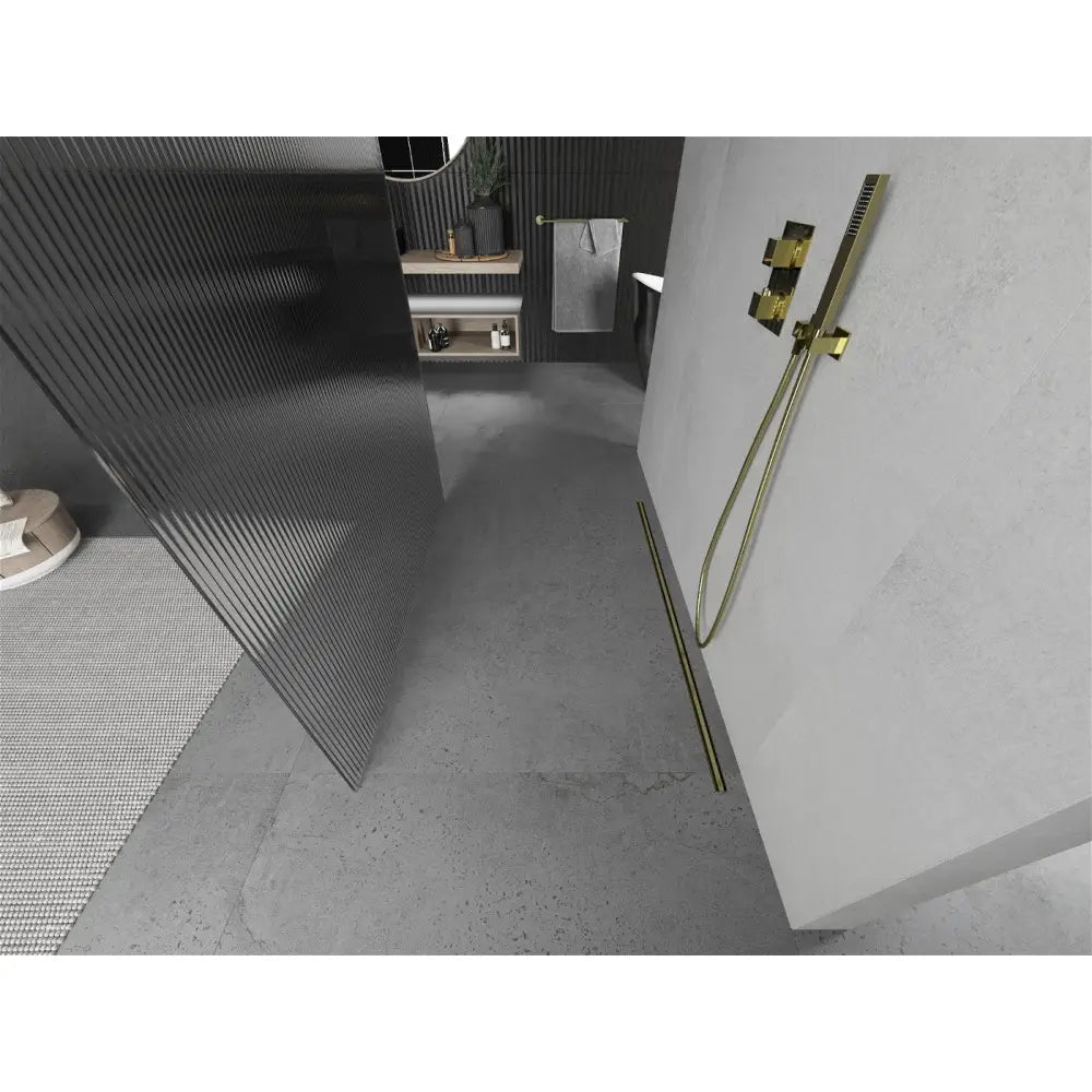 Dusjvegg 120x200 Cm Striper 8 Mm Gull