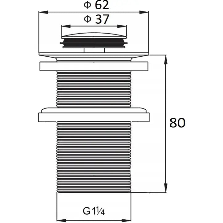 Mexen Klikk-klakk Minikork Rund Svart - 79915