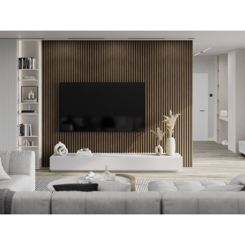 Veggplater kjøkken 275 x 30 cm valnøtt brun Akustisk Mexen Lam – S100-275307-3015-018