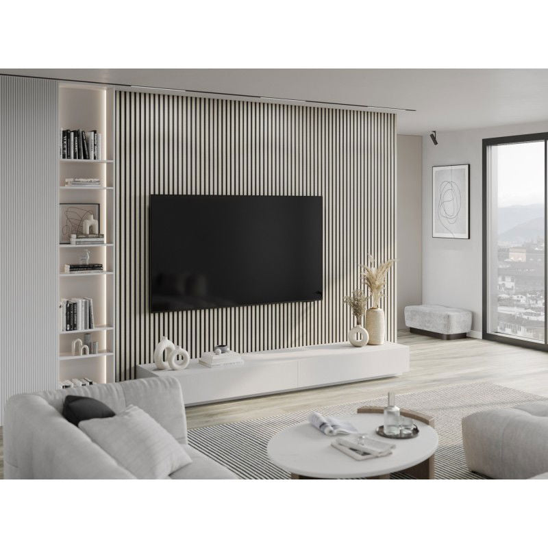 Veggplater kjøkken 275x31,5 cm grå len-struktur Akustisk Mexen Lam – S100-275317-2812-068