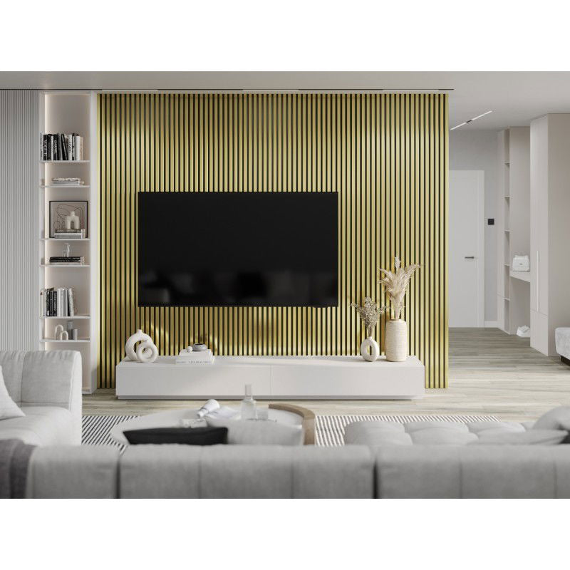 Veggplater kjøkken 275x31,5 cm gyllen trestruktur Akustisk Mexen Lam – S100-275317-2812-057