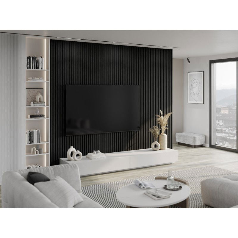 Veggplater kjøkken 275 x 30 cm svart eik akustisk Mexen Lam – S105-275307-3015-025