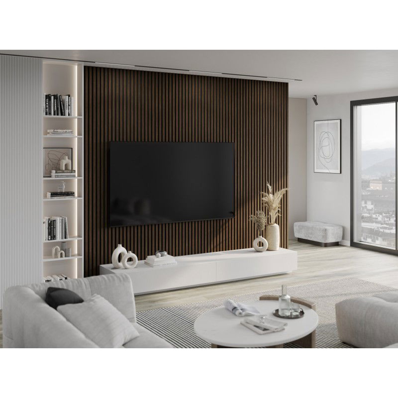 Veggplater kjøkken 275 x 30 cm brun valnøtt Akustisk Mexen Lam – S105-275307-3015-024