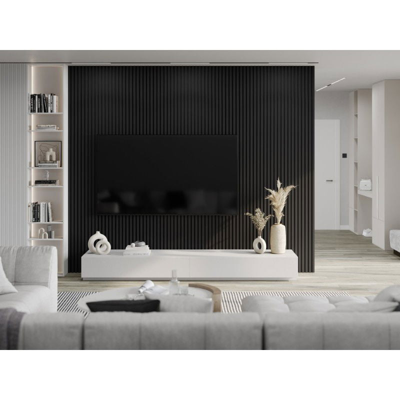 Veggplater kjøkken 275x31,5 cm svart høyglans akustisk Mexen Lam – S105-275317-2812-055