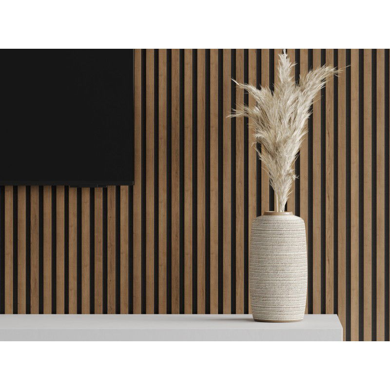 Veggplater kjøkken 275x31,5 cm Eik Mocca Akustisk Mexen Lam – S105-275317-2812-074