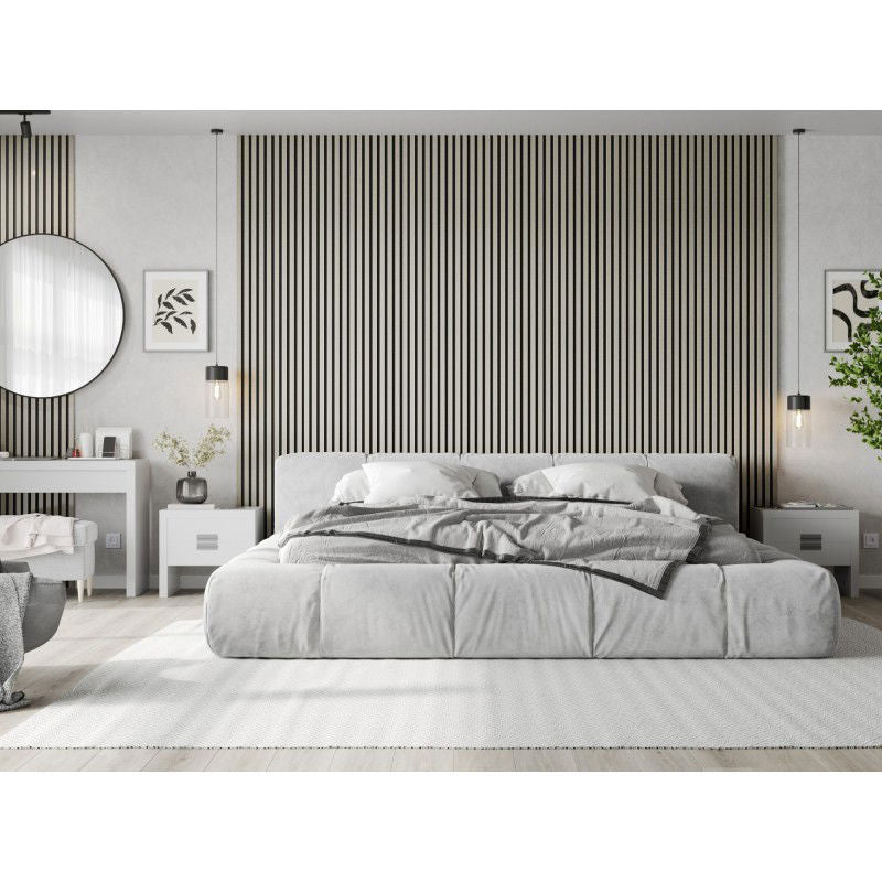 Veggplater kjøkken 275x31,5 cm grå len-struktur Akustisk Mexen Lam – S105-275317-2812-068