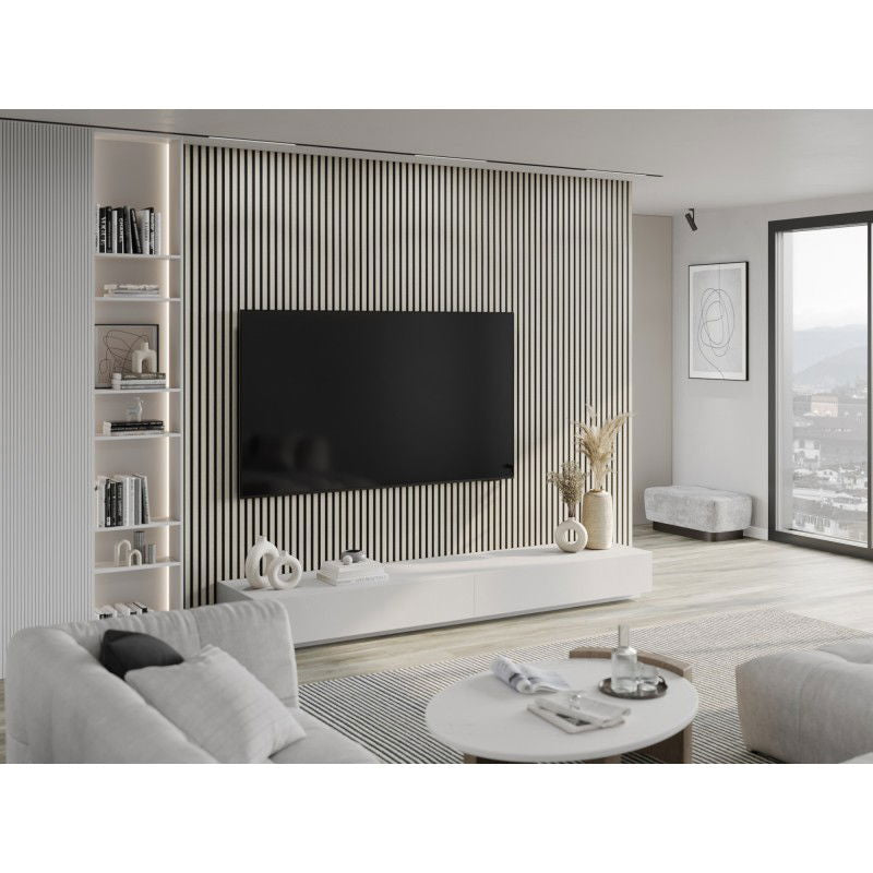 Veggplater kjøkken 275x31,5 cm grå len-struktur Akustisk Mexen Lam – S105-275317-2812-068