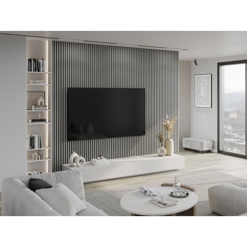 Veggplater kjøkken 275x31,5 cm grå matt Akustisk Filtbakside Mexen Lam – S105-275317-2812-052