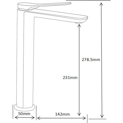 Mexen Largo Høy Servantbatteri Krom - 73710