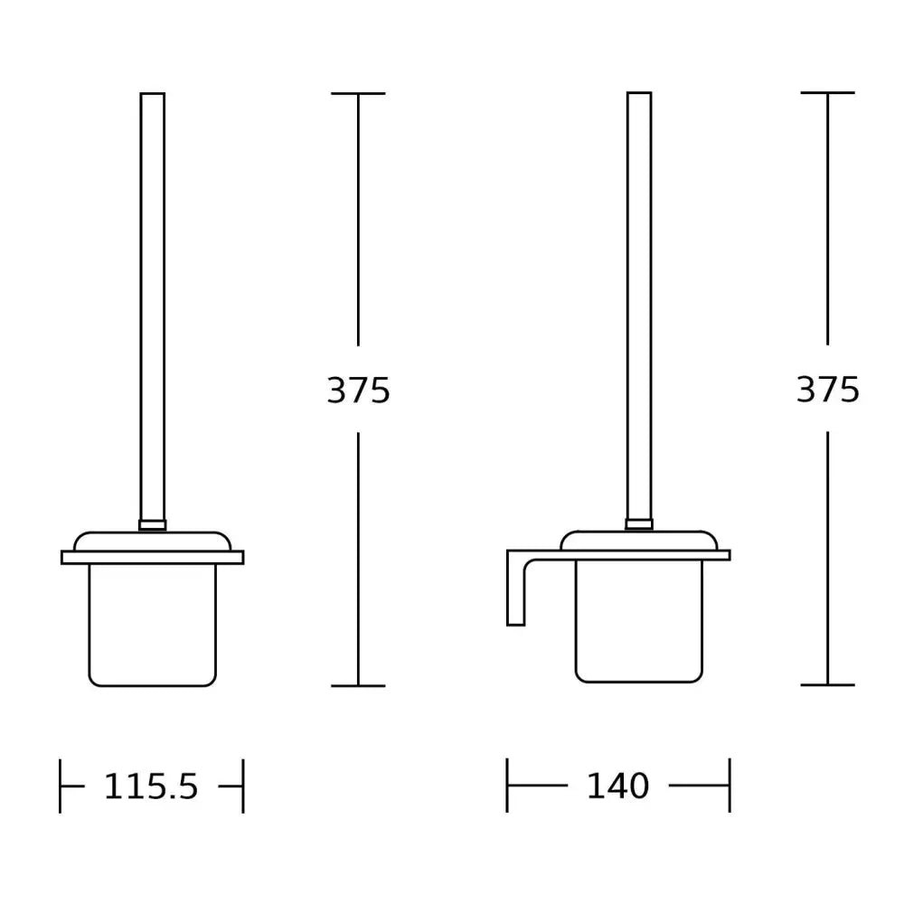 Mexen Lea Toalettbørste Krom - 7026050
