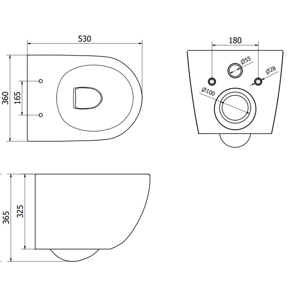 Mexen Lena Rimfri Toalettskål med Hardt Hvitt Soft-close Sete