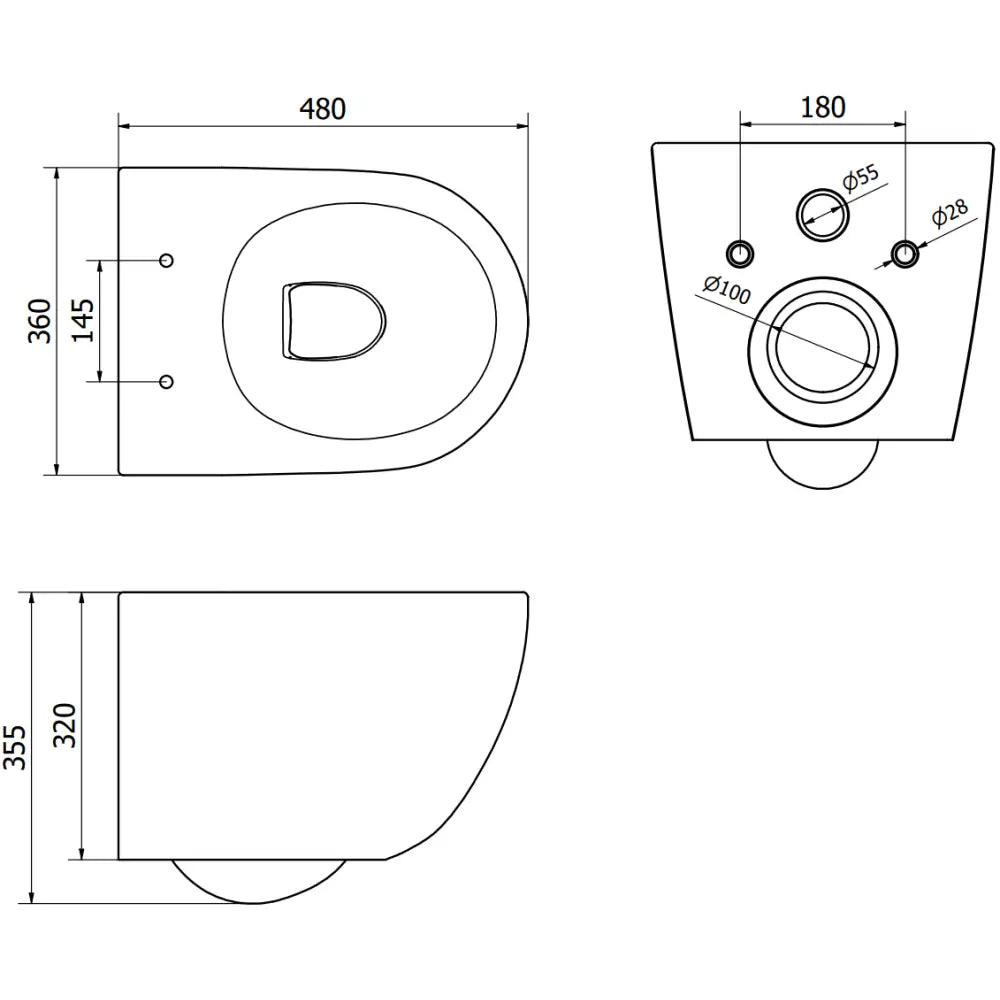 Mexen Lena Toalettskål Rimless med Soft-close Sete i Slim Design Duroplast Matt Cappuccino