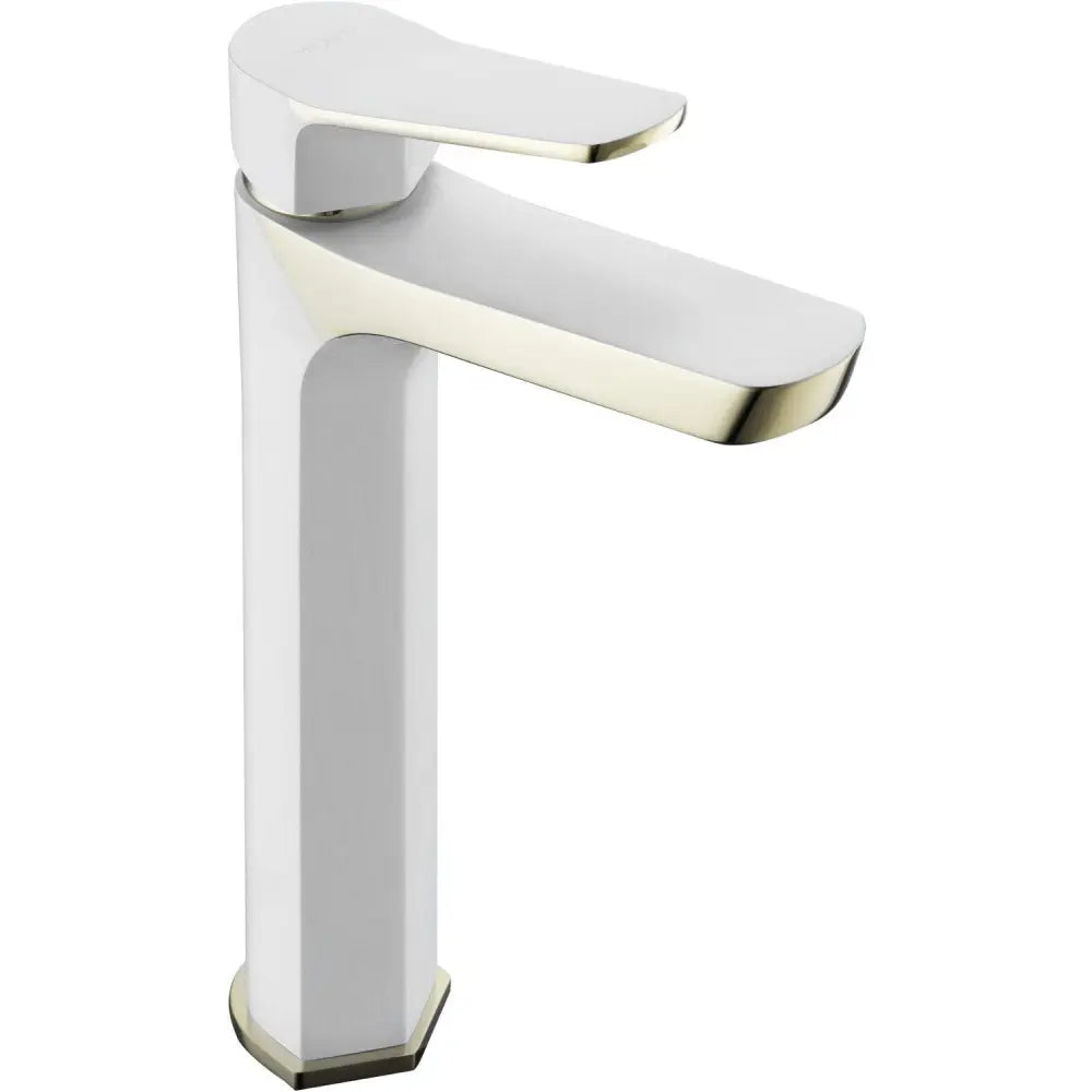 Mexen Lerma Høyt Servantbatteri Hvit/gull - 74310