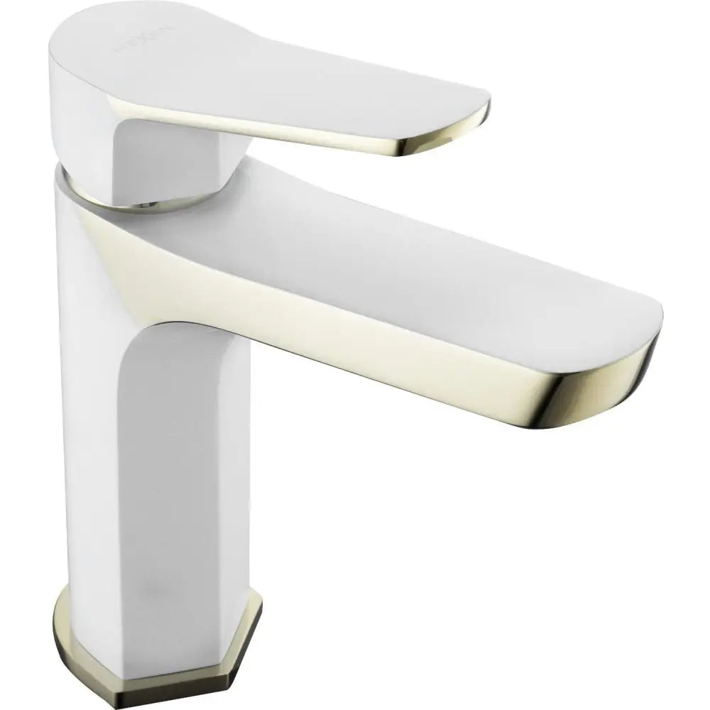 Mexen Lerma Servantbatteri Hvit/gull - 74300-