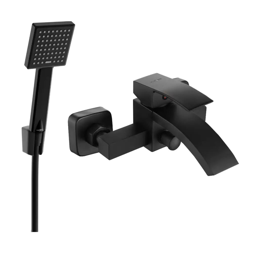 Mexen Libra R45 Badekarsbatteri med Dusjsett Svart - 74513r45