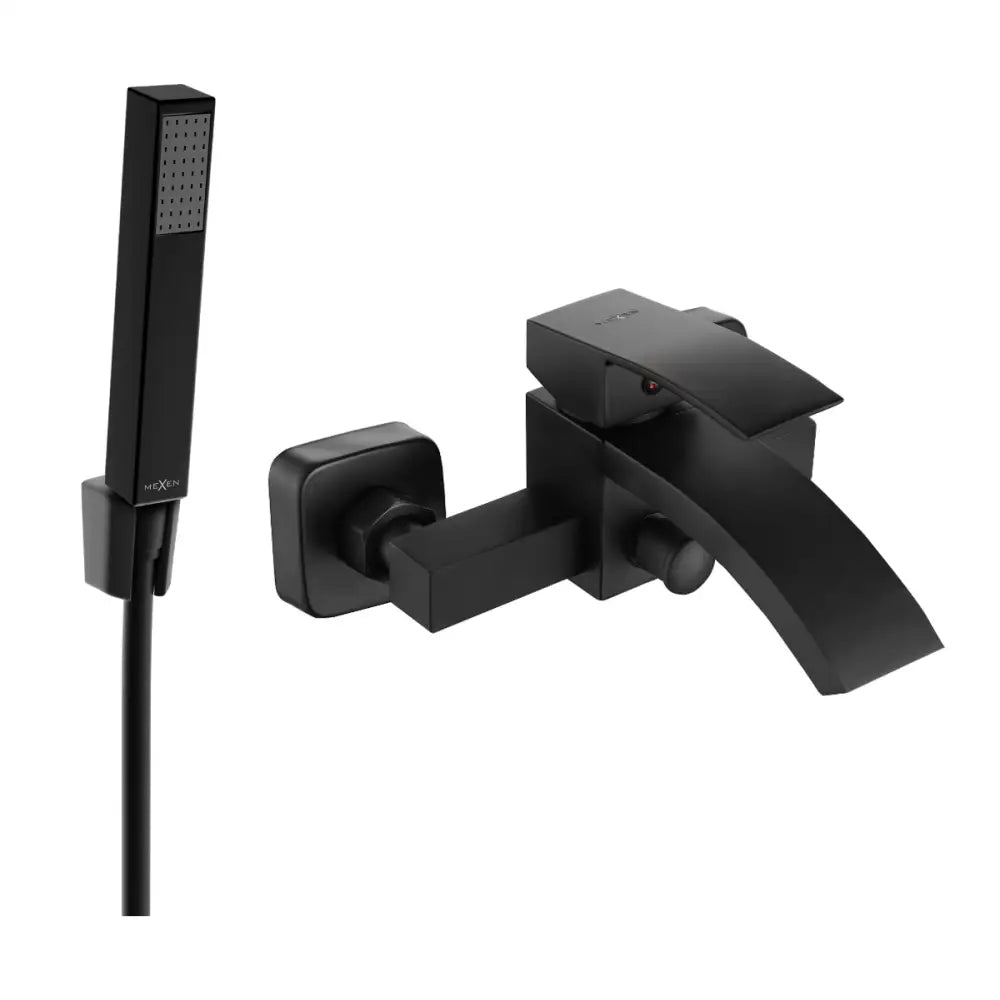 Mexen Libra R77 Badekarsbatteri med Dusjsett Svart - 74513r77