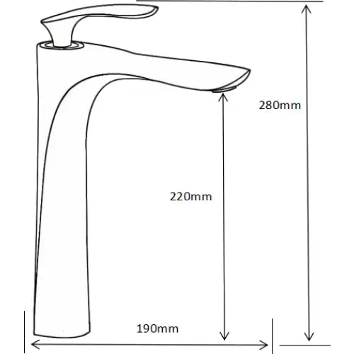 Mexen Lily Høy Servantbatteri Svart - 73610-