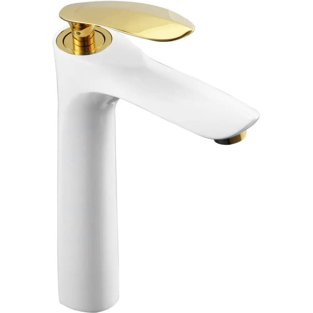 Mexen Lily Høy Servantkran Hvit/gull - 73610