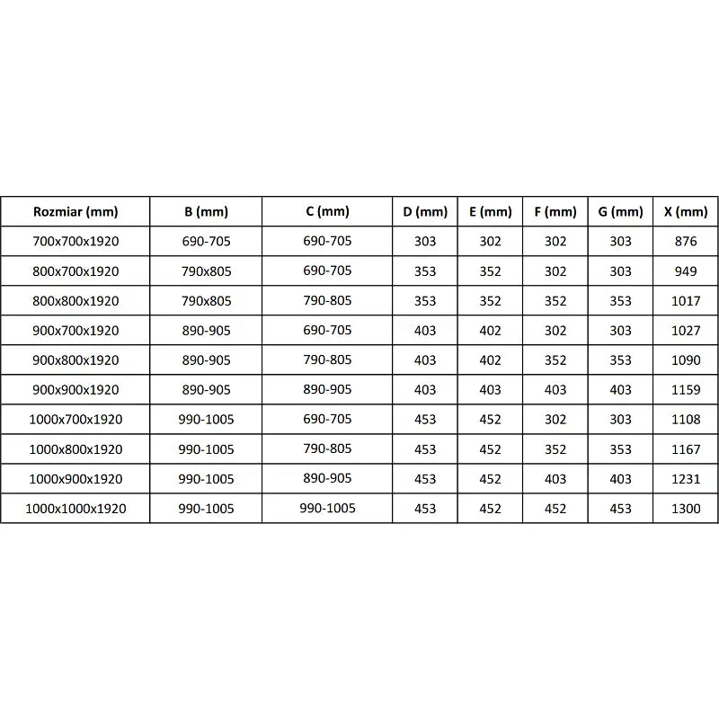 Dusjhjørne med Dusjbrett 100x90 Cm Gjennomsiktig Gull