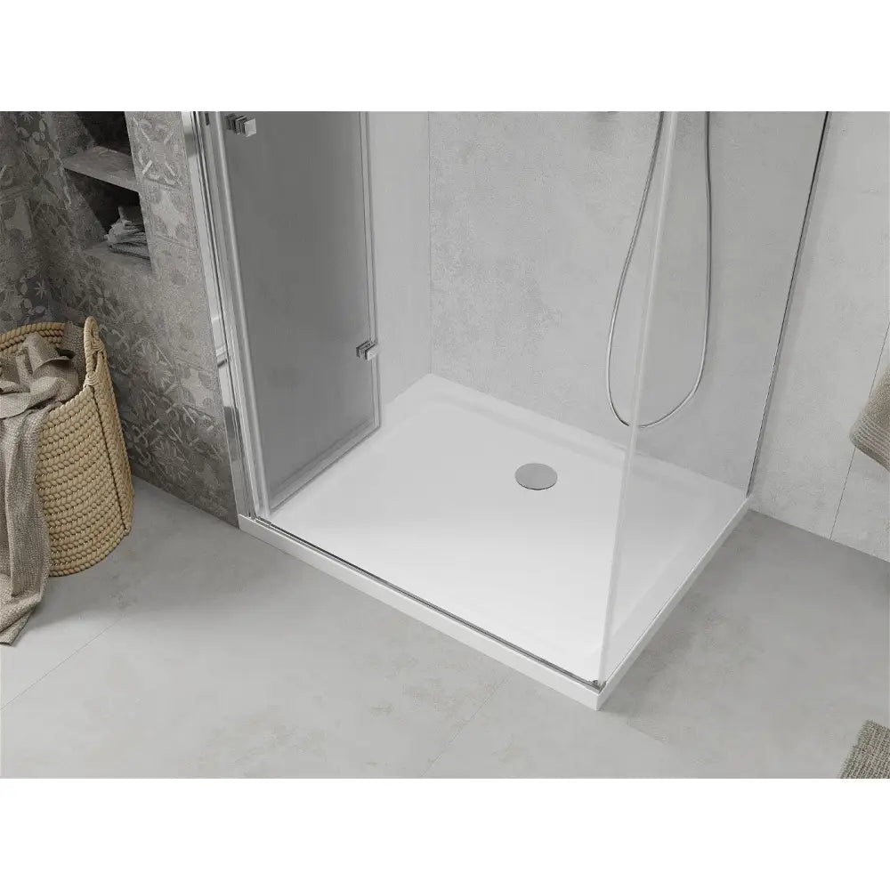 Dusjhjørne med Dusjbrett 120x90 Cm Transparent Krom
